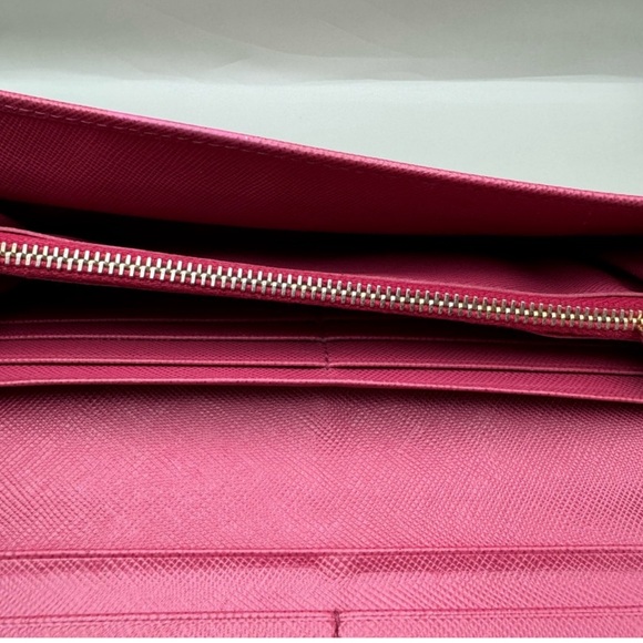 Pink PRADA Saffiano Leather Wallet- pink - Picture 6 of 8